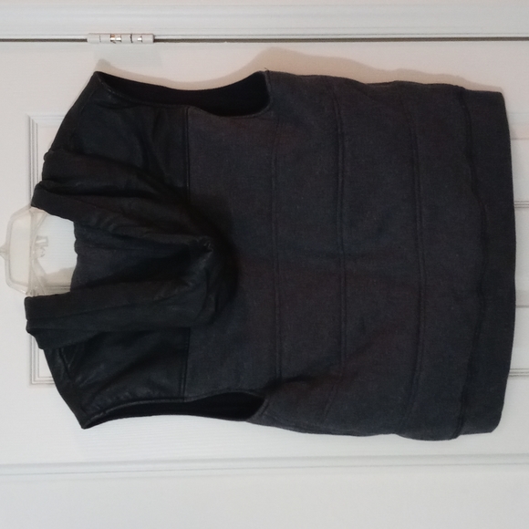 Faux Leather Hooded Vest - Picture 2 of 6